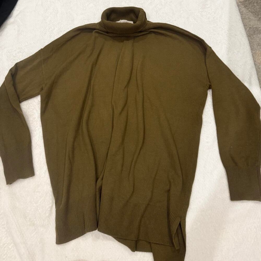 Loft olive green turtleneck sweater